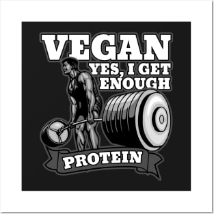 Vegan Bodybuilder Protein Posters and Art